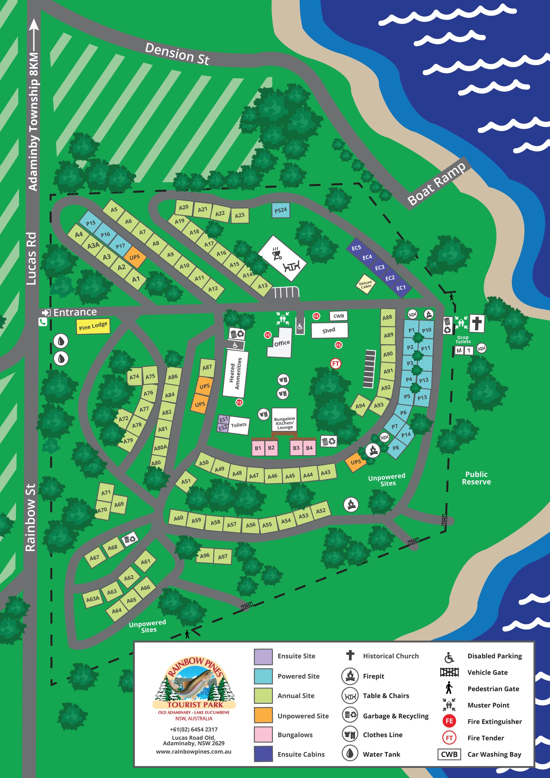 Rainbow Pines Park Map